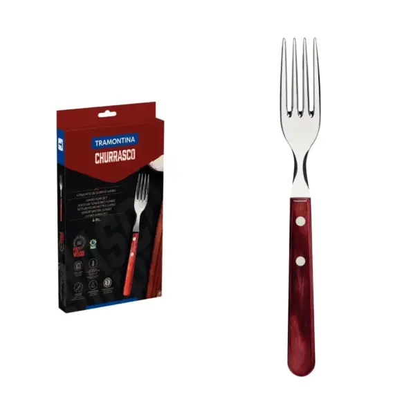 Tramontina 4PC Fork Set Red