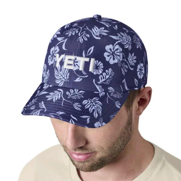 Yeti - Baseball Cap - Floral Print - Navy - Image 4