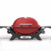 Weber Baby Q Premium with Side Tables (Q1200N) - Flame Red, LPG