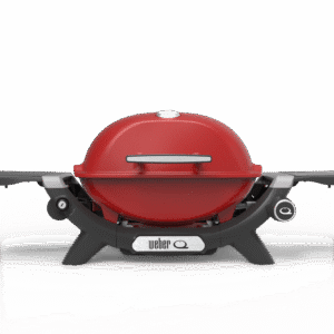 Weber Baby Q Premium with Side Tables (Q1200N) - Flame Red, LPG